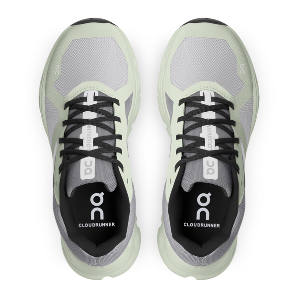 On Women's Cloudrunner Running Shoes - Frost/Aloe
