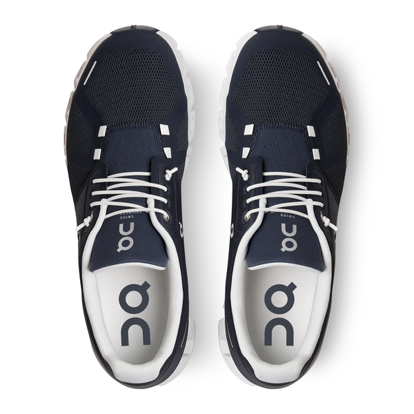 On Men's Cloud 5 Running Shoes - Midnight/White