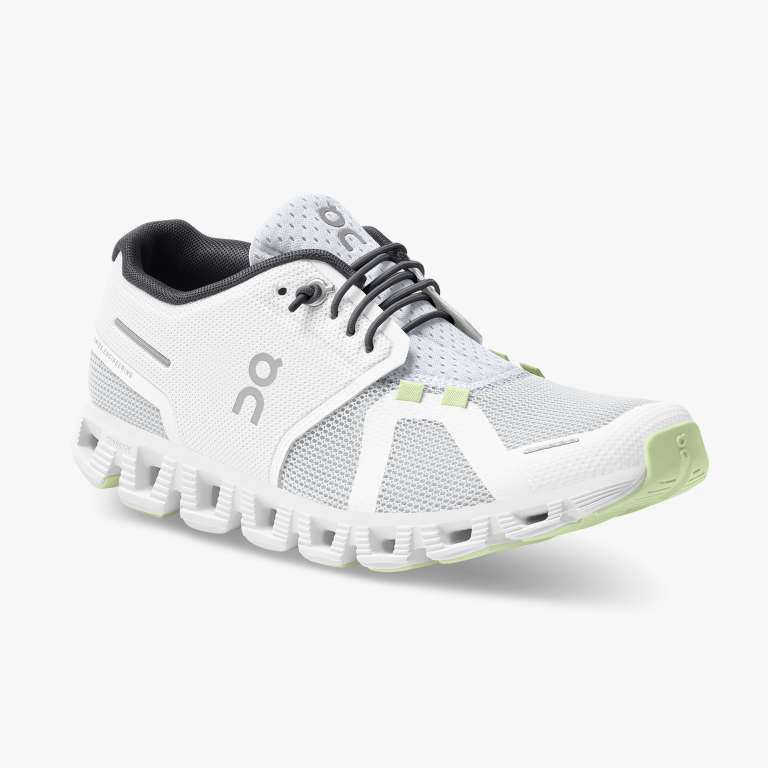 On Women's Cloud 5 Push Running Shoes - White/Oasis