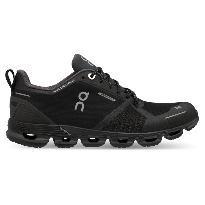 On Women's Cloudflyer Waterproof 2 Running Shoes - Black/Lunar