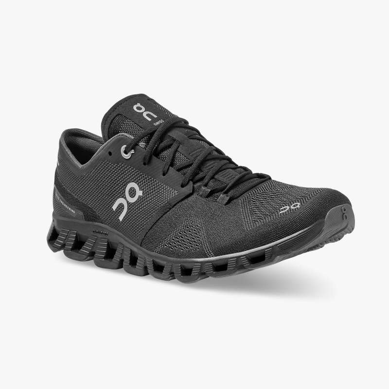On Men's Cloud X Running Shoes - Black/Asphalt