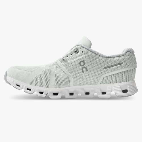 On Women's Cloud 5 Running Shoes - Ice/White