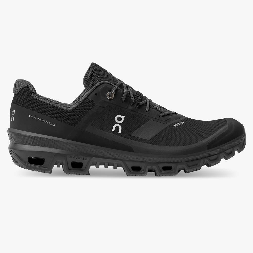 On Men's Cloudventure Waterproof 3 Trail Running Shoes - Black