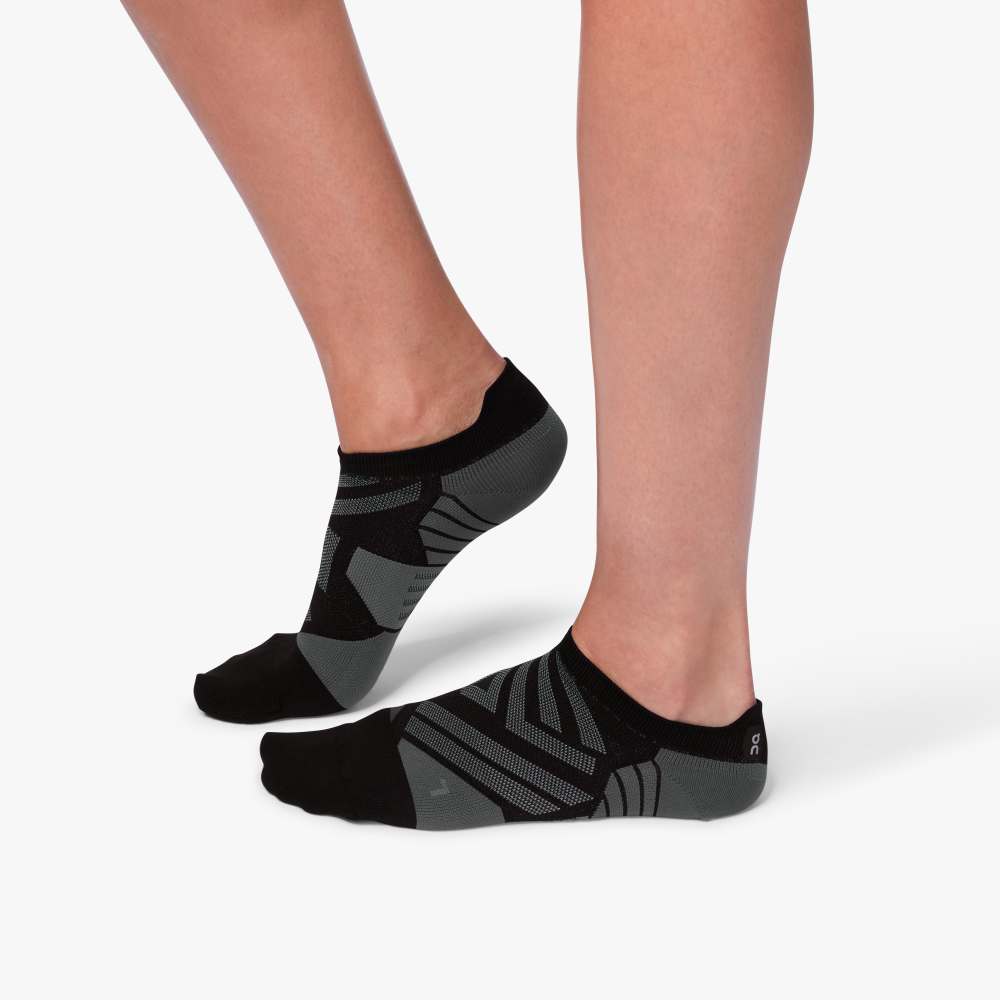 On Women's Low Sock - Black/Shadow