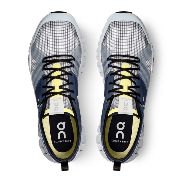 On Men's Cloud X Shift Running Shoes - Denim/White
