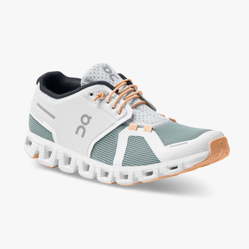 On Women's Cloud 5 Push Running Shoes - White/Cobble