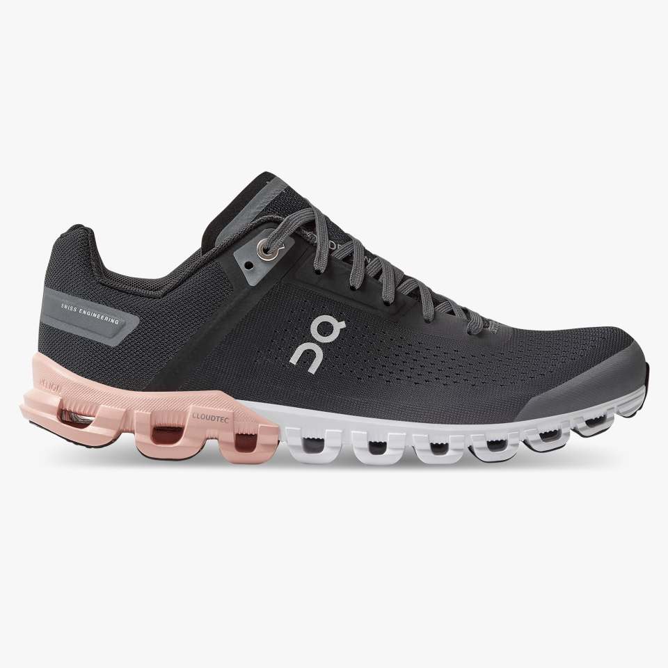 On Women's Cloudflow Running Shoes - Rock/Rose