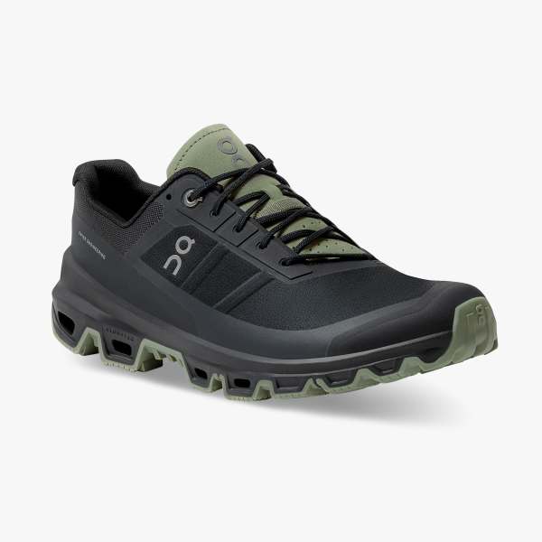 On Men's Cloudventure 3 Trail Running Shoes - Black/Reseda