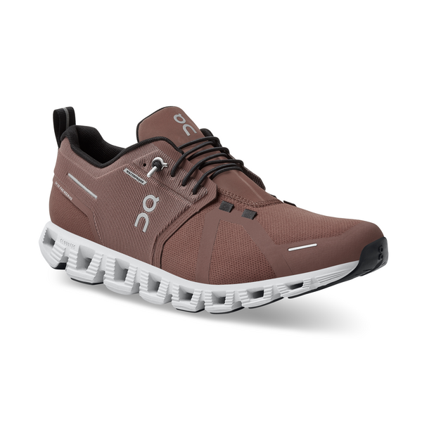 On Women's Cloud 5 Waterproof Running Shoes - Cocoa/Frost