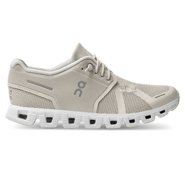 On Women's Cloud 5 Running Shoes - Pearl/White