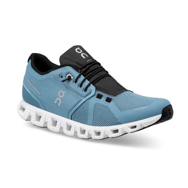 On Men's Cloud 5 Running Shoes - Niagara/Black