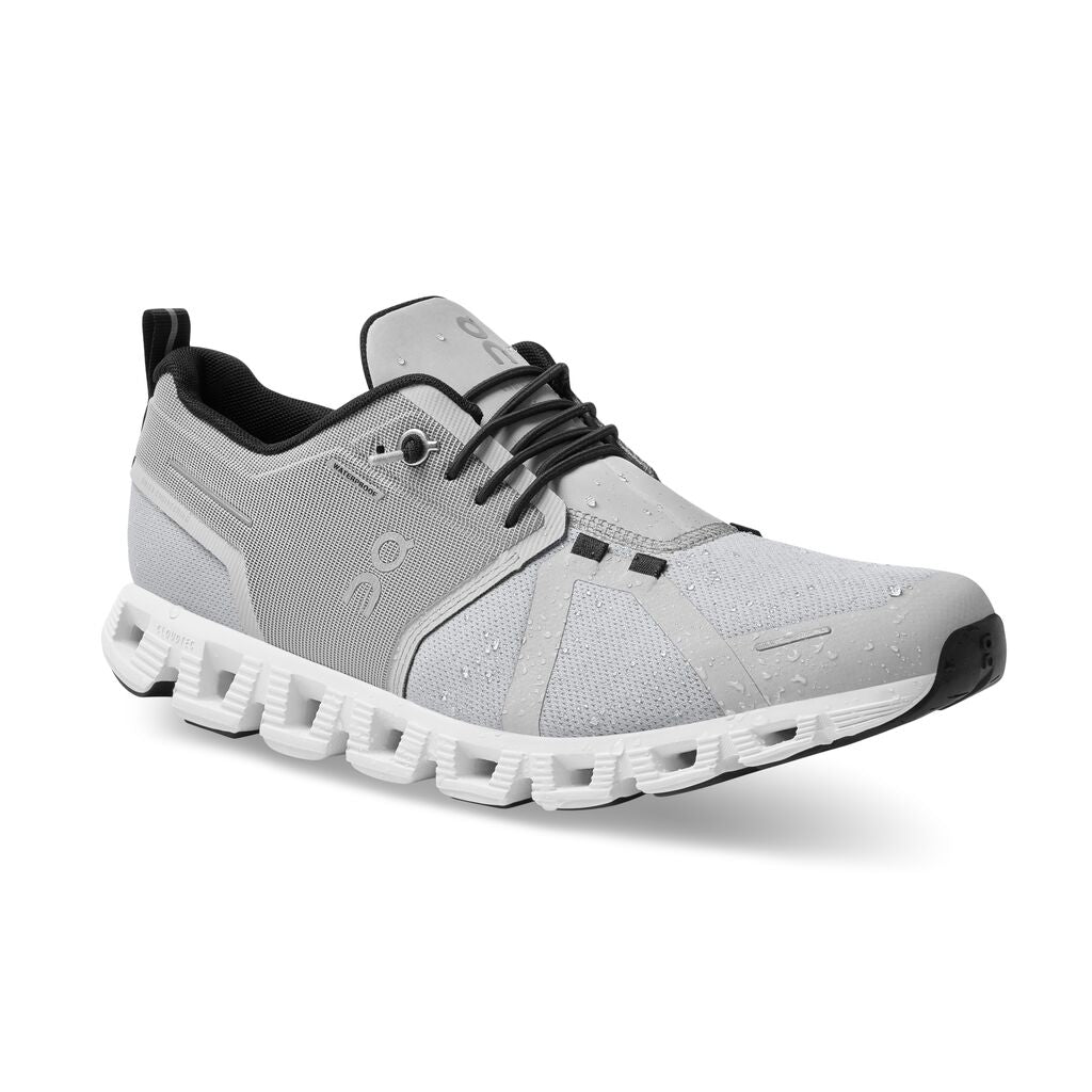 On Women's Cloud 5 Waterproof Running Shoes - Glacier/White