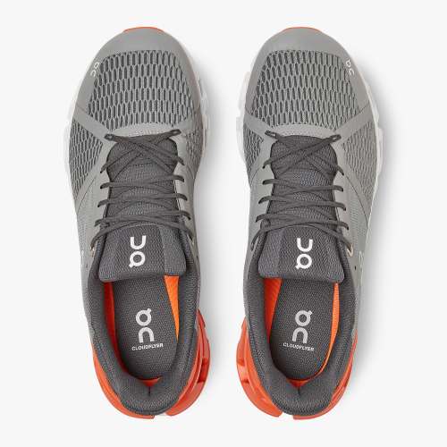 On Men's Cloudflyer 3 Running Shoes - Grey/Orange