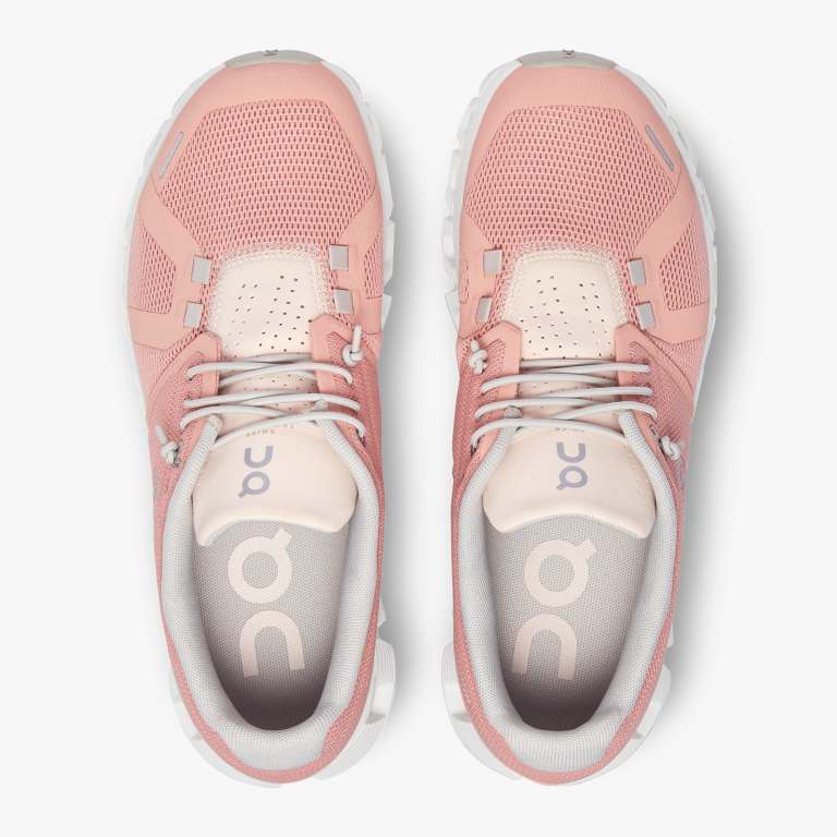 On Women's Cloud 5 Running Shoes - Rose/Shell