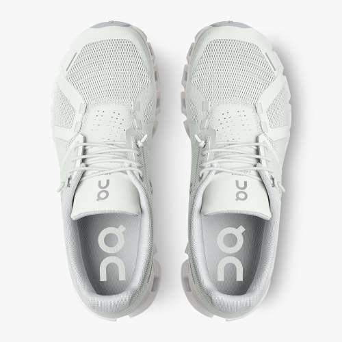 On Women's Cloud 5 Running Shoes - Ice/White