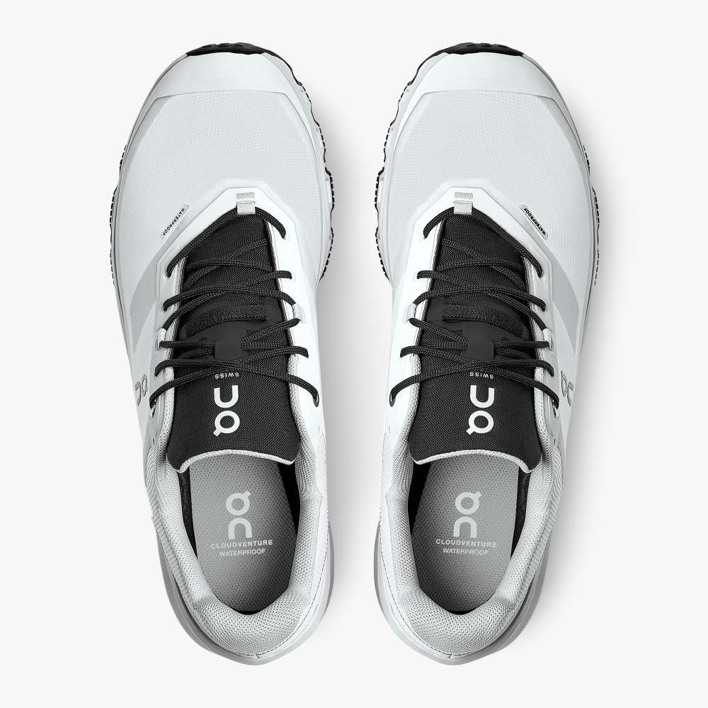 On Men's Cloudventure Waterproof 3 Trail Running Shoes - Glacier/Black