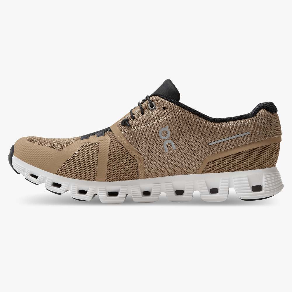 On Men's Cloud 5 Running Shoes - Chai/Magnet