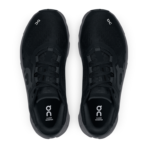 On Women's Cloudmonster Running Shoes - Black/Magnet