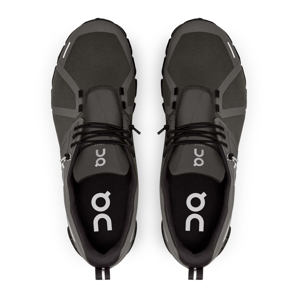 On Men's Cloud 5 Waterproof Running Shoes - Olive/Black