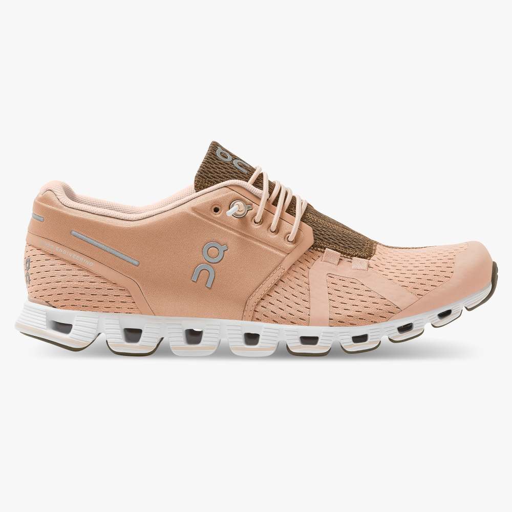 On Women's Cloud Running Shoes - Rosebrown/Camo