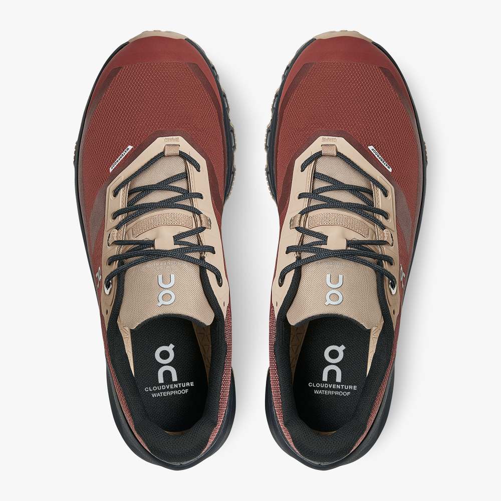 On Women's Cloudventure Waterproof 3 Trail Running Shoes - Ruby/Magnet