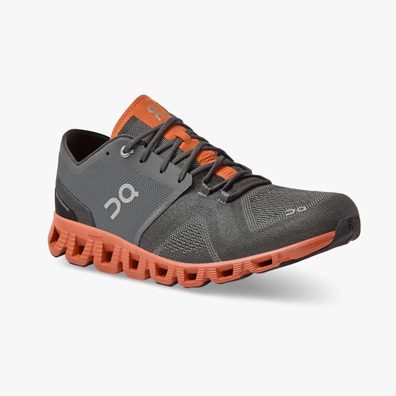 On Men's Cloud X Running Shoes - Rust/Rock