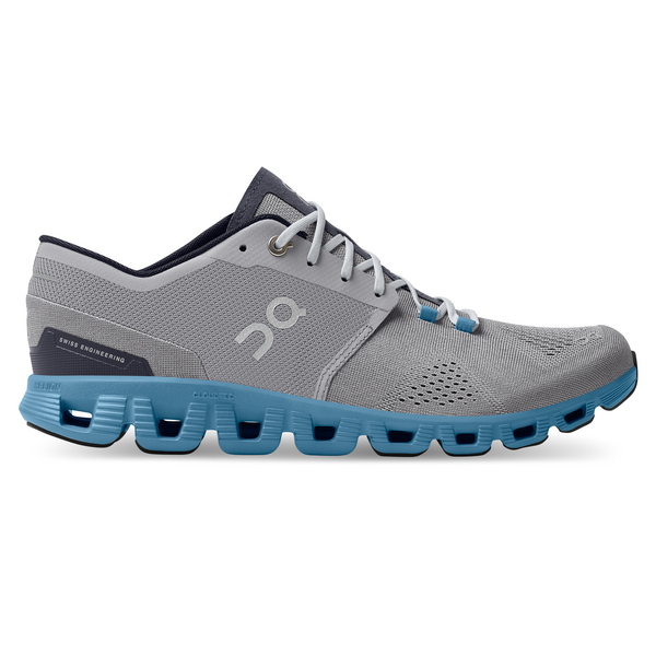 On Men's Cloud X 2 Running Shoes - Alloy/Niagara
