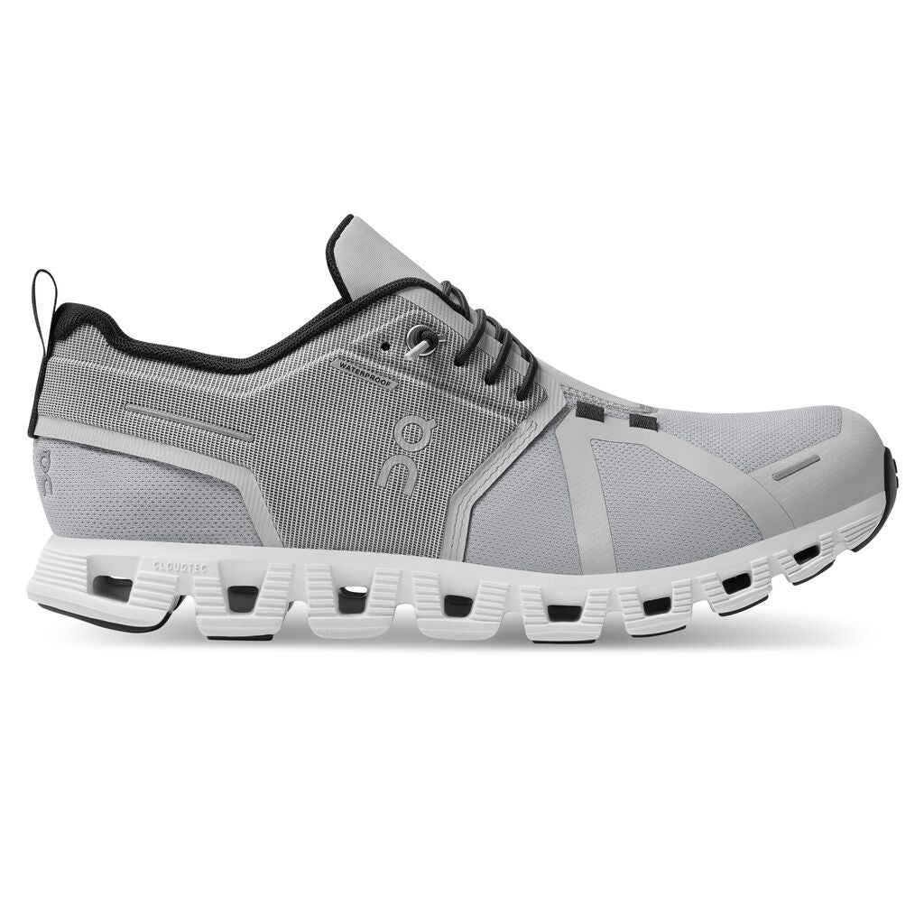 On Women's Cloud 5 Waterproof Running Shoes - Glacier/White