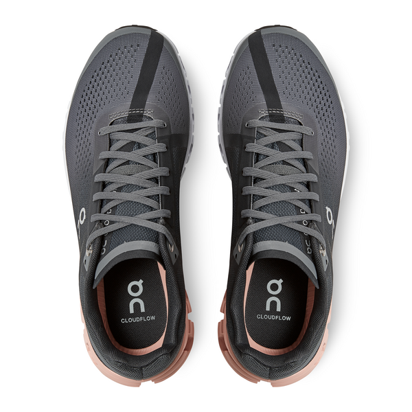 On Women's Cloudflow Wide Running Shoes - Rock/Rose