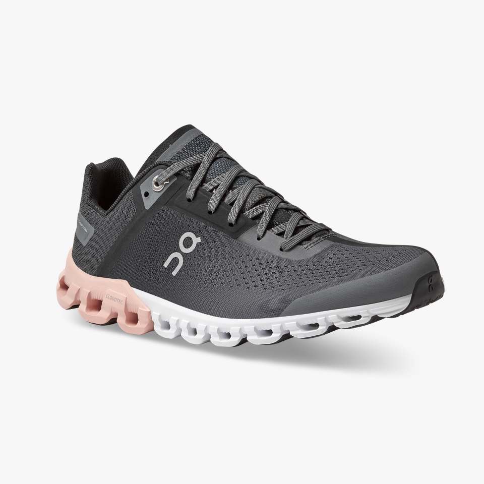On Women's Cloudflow Running Shoes - Rock/Rose
