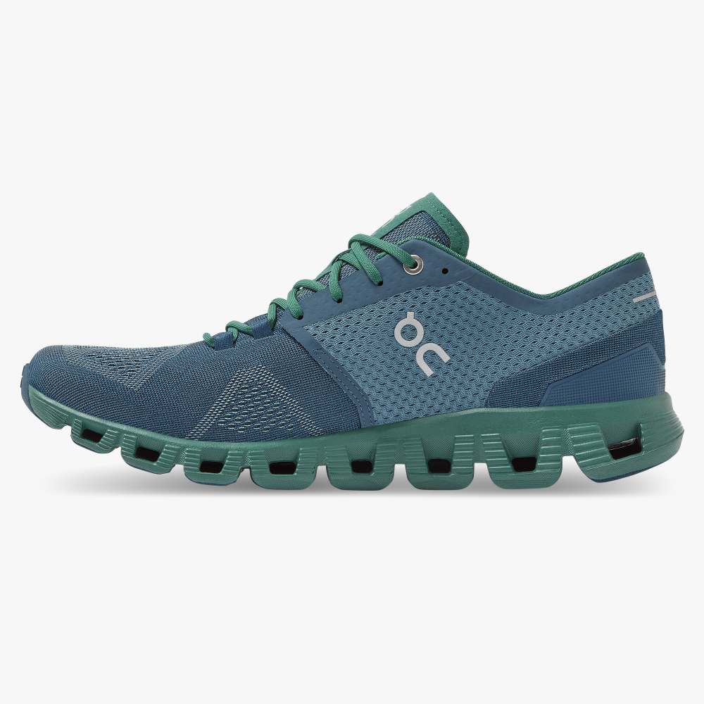 On Men's Cloud X Running Shoes - Storm/Tide