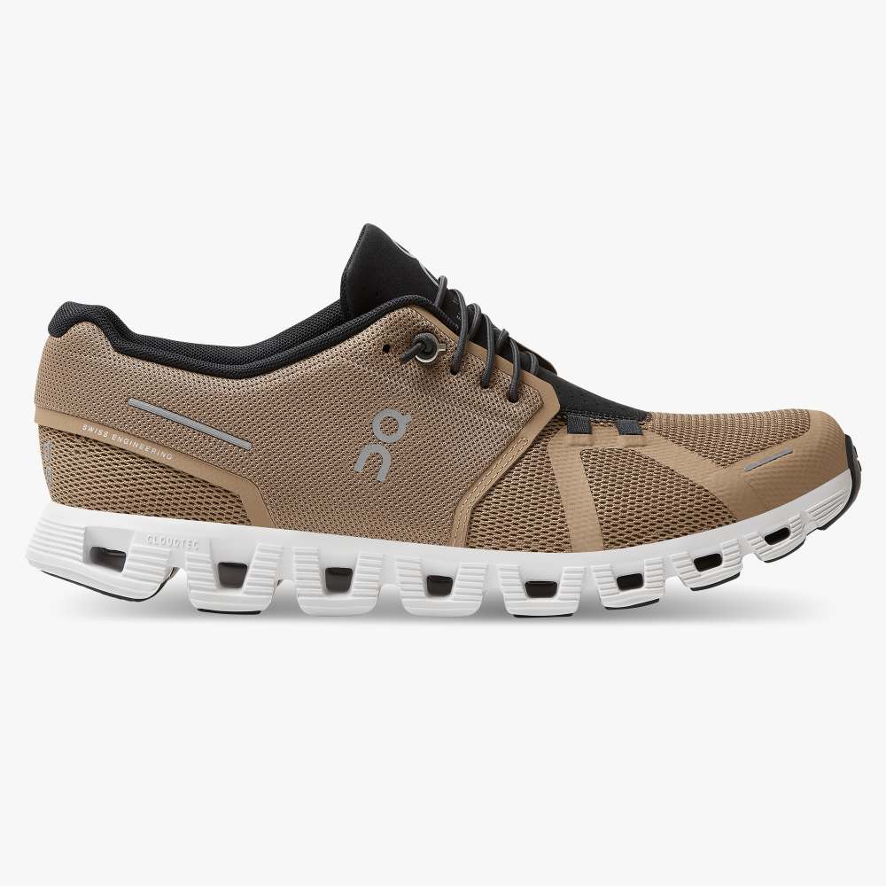 On Men's Cloud 5 Running Shoes - Chai/Magnet