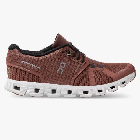 On Women's Cloud 5 Running Shoes - Rust/Black