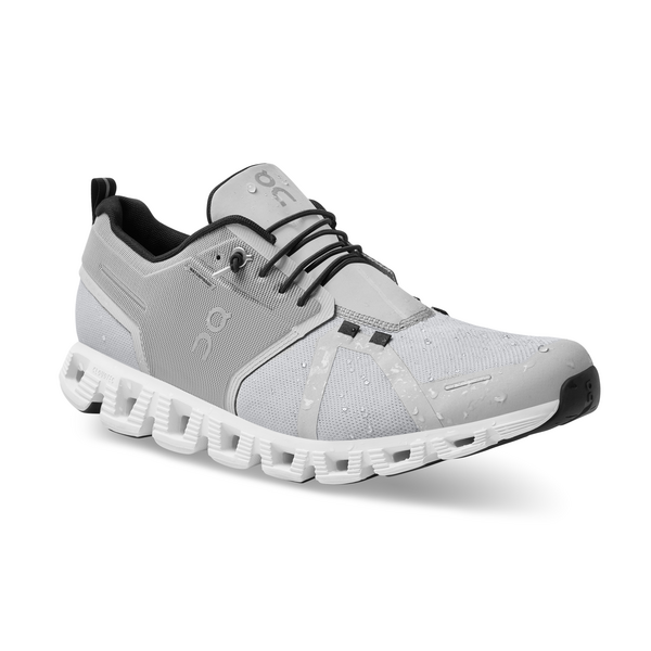 On Men's Cloud 5 Waterproof Running Shoes - Glacier/White