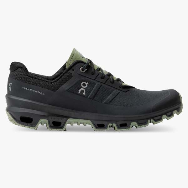 On Men's Cloudventure 3 Trail Running Shoes - Black/Reseda