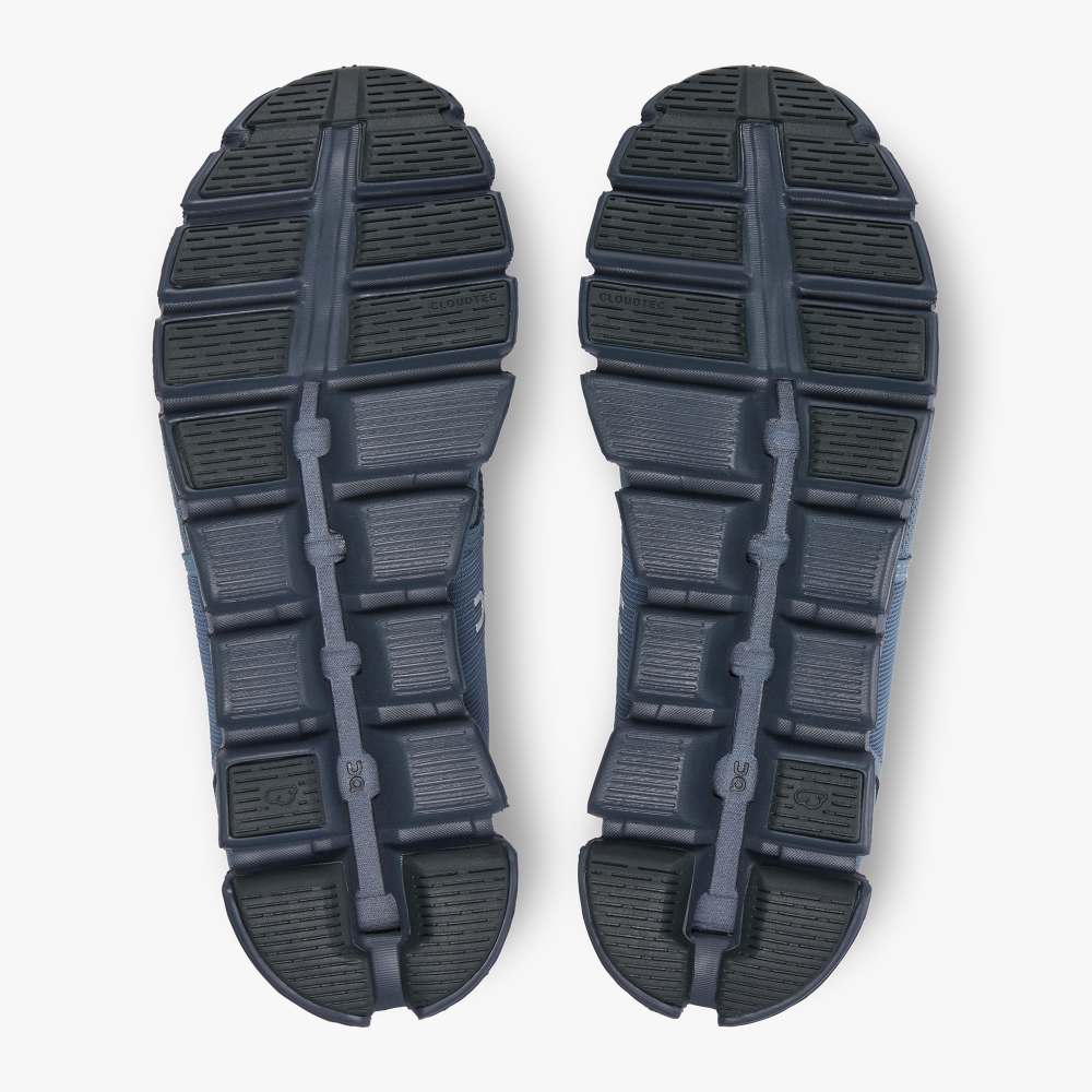 On Women's Cloud 5 Waterproof Running Shoes - Metal/Navy