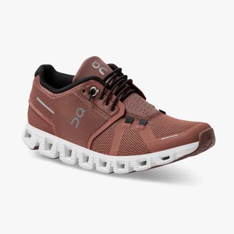 On Women's Cloud 5 Running Shoes - Rust/Black