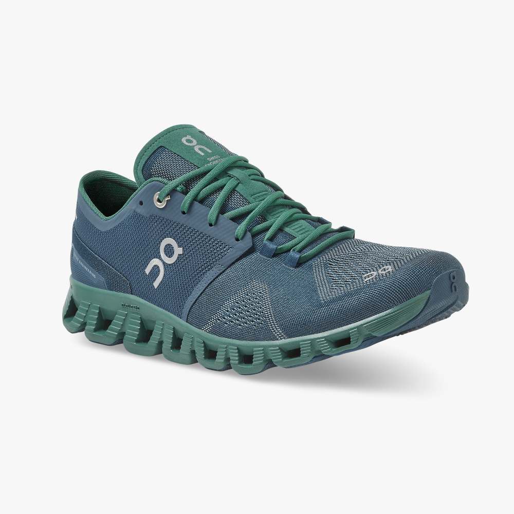 On Men's Cloud X Running Shoes - Storm/Tide
