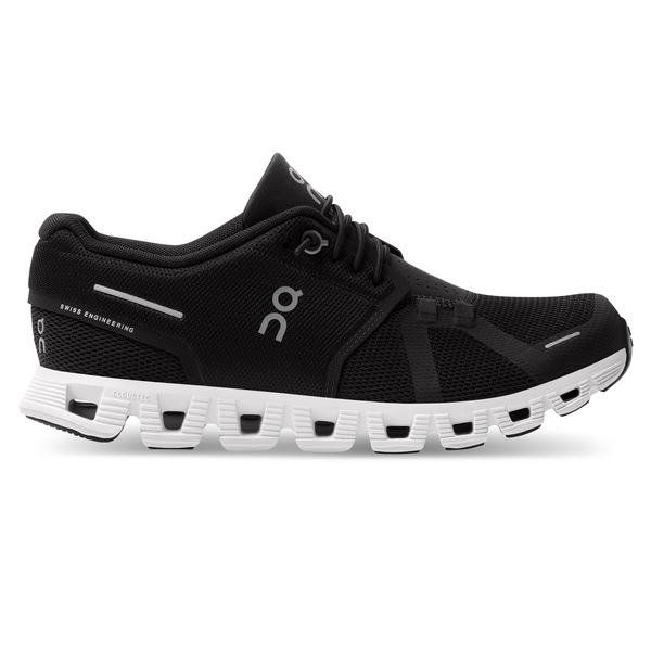 On Women's Cloud 5 Running Shoes - Black/White