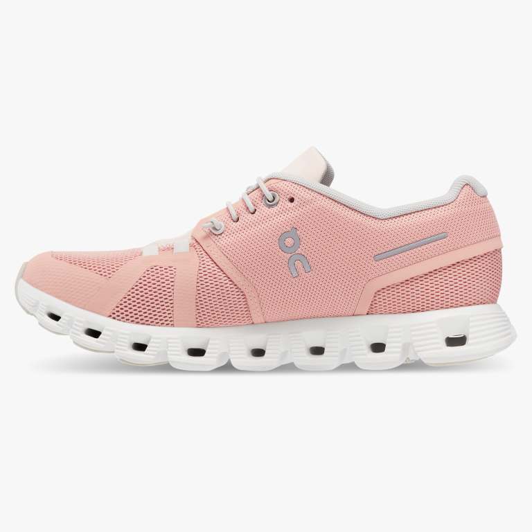 On Women's Cloud 5 Running Shoes - Rose/Shell