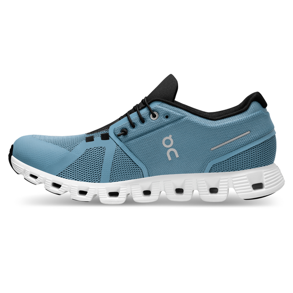 On Men's Cloud 5 Running Shoes - Niagara/Black