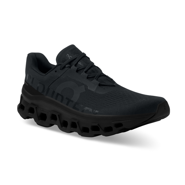On Men's Cloudmonster Running Shoes - All Black