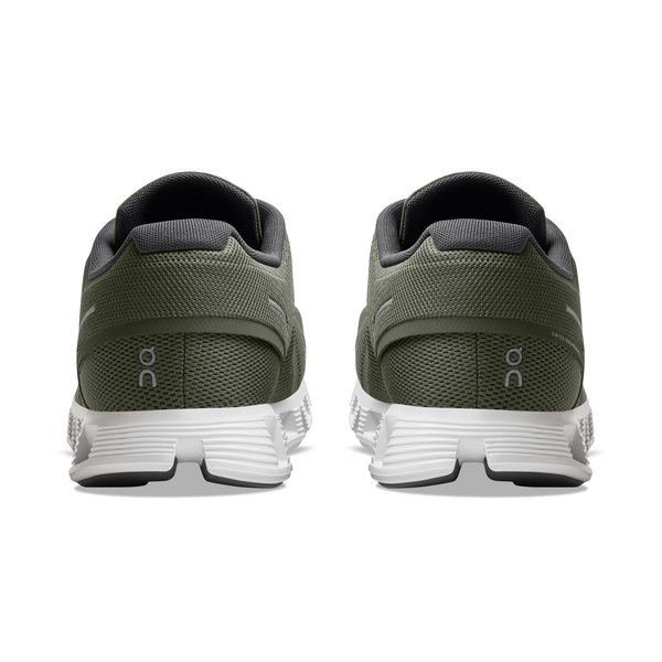 On Men's Cloud 5 Running Shoes - Olive/White