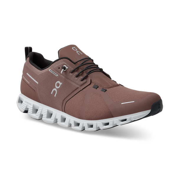 On Men's Cloud 5 Waterproof Running Shoes - Cocoa/Frost
