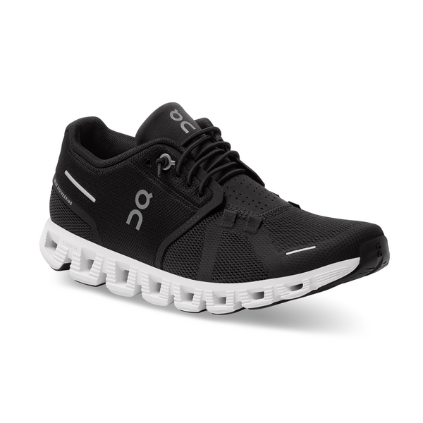 On Women's Cloud 5 Running Shoes - Black/White