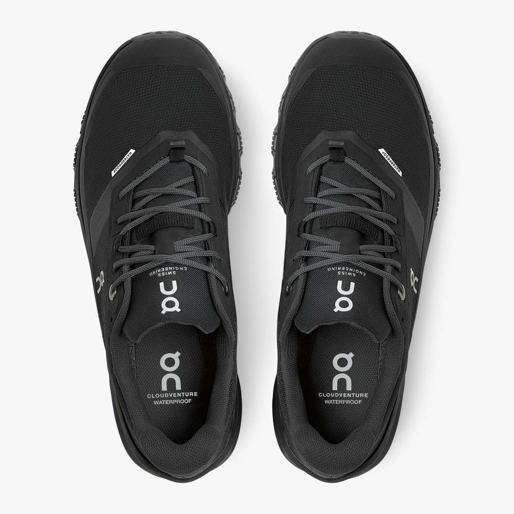 On Women's Cloudventure Waterproof 3 Trail Running Shoes - Black