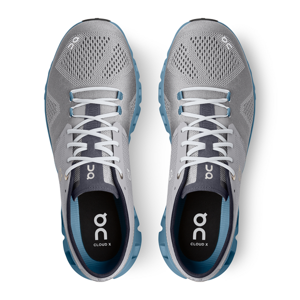 On Men's Cloud X 2 Running Shoes - Alloy/Niagara