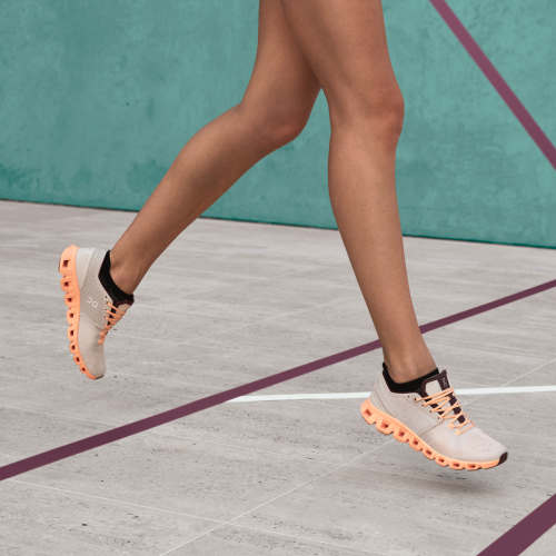 On Women's Cloud X Running Shoes - Silver/Almond