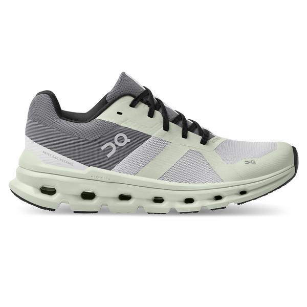 On Women's Cloudrunner Running Shoes - Frost/Aloe
