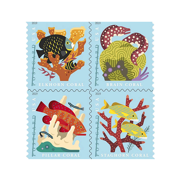 2019 Forever Stamps First Class Coral Reefs Stamps100pcs/Pack